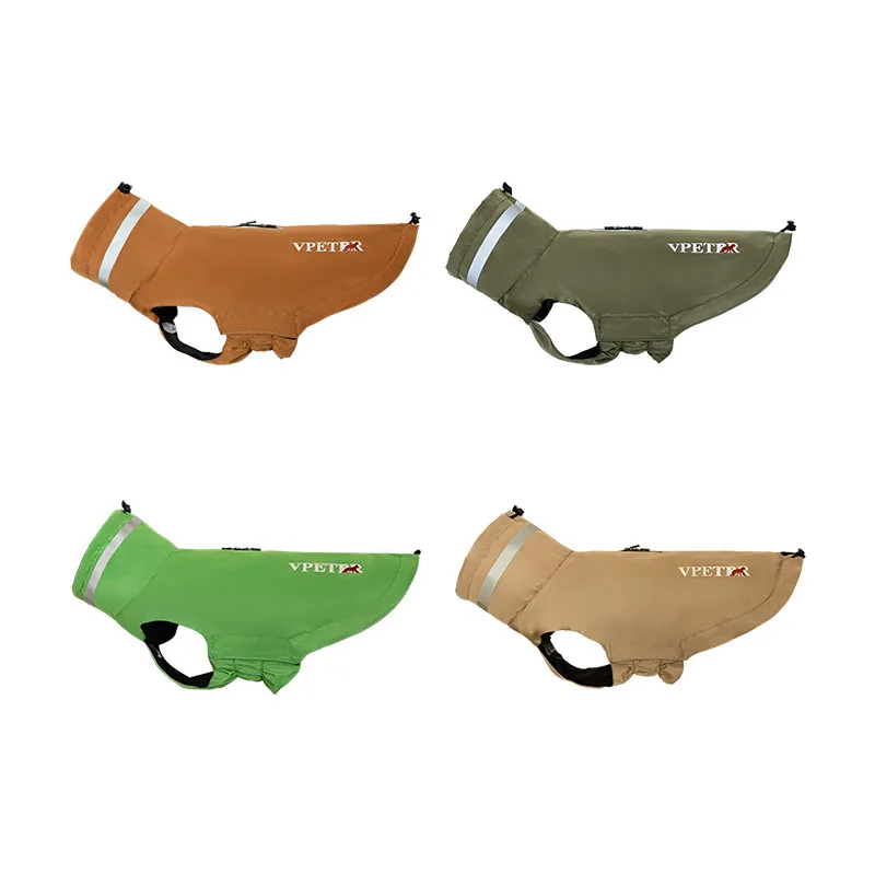 Waterproof Reflective Dog Raincoat Leash‑Hook Magic Tape Puppy Rainwear for Small Medium‑Sized Dogs Outdoor Pet Jacket Clothes