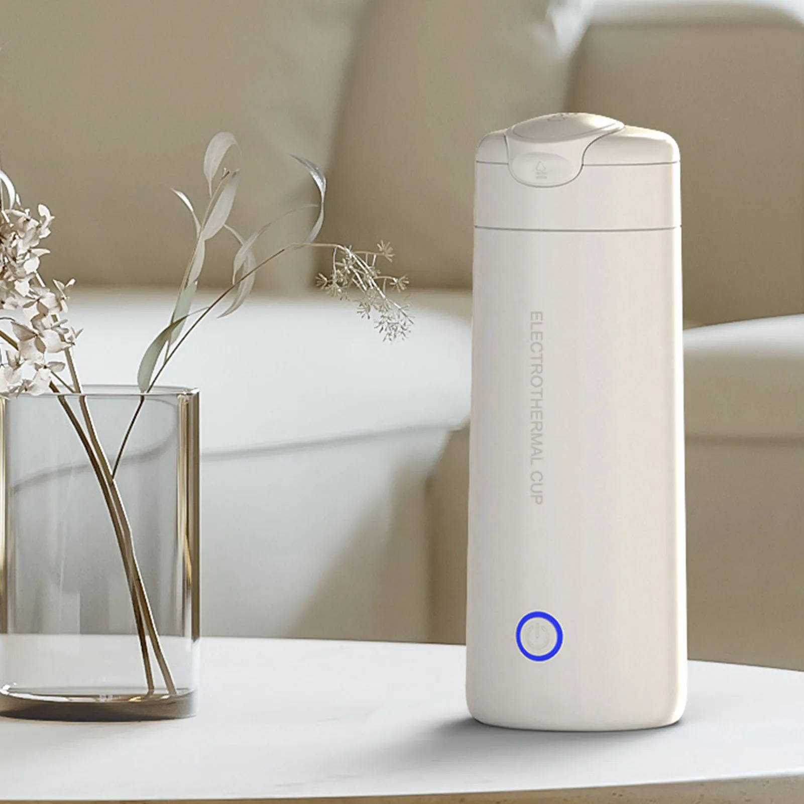 

Портативная чашка для воды с электрическим подогревом, дорожная автоматическая чашка с подогревом, мини-электрический чайник