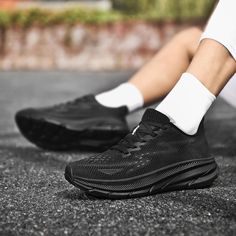 Zapatillas Deportivas de Malla Gris para Hombre y Mujer, con Suela Gruesa Acolchada, Transpirables, para Correr, Gimnasio y Entrenamiento