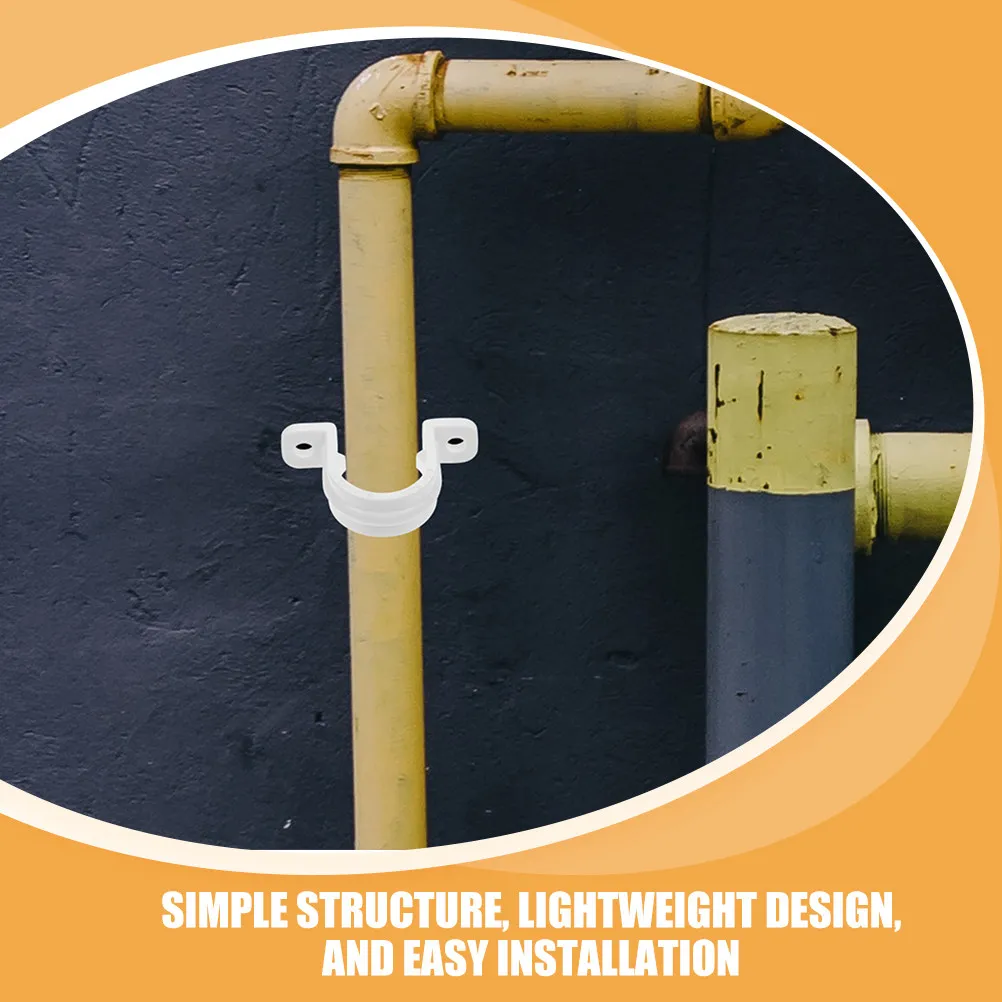 20Pcs Heavy Duty U-Tube Strap Clamps for PVC Conduit Pipe Fixing Rustproof Sturdy Tube Clamp for Oil Water Chemical Lines