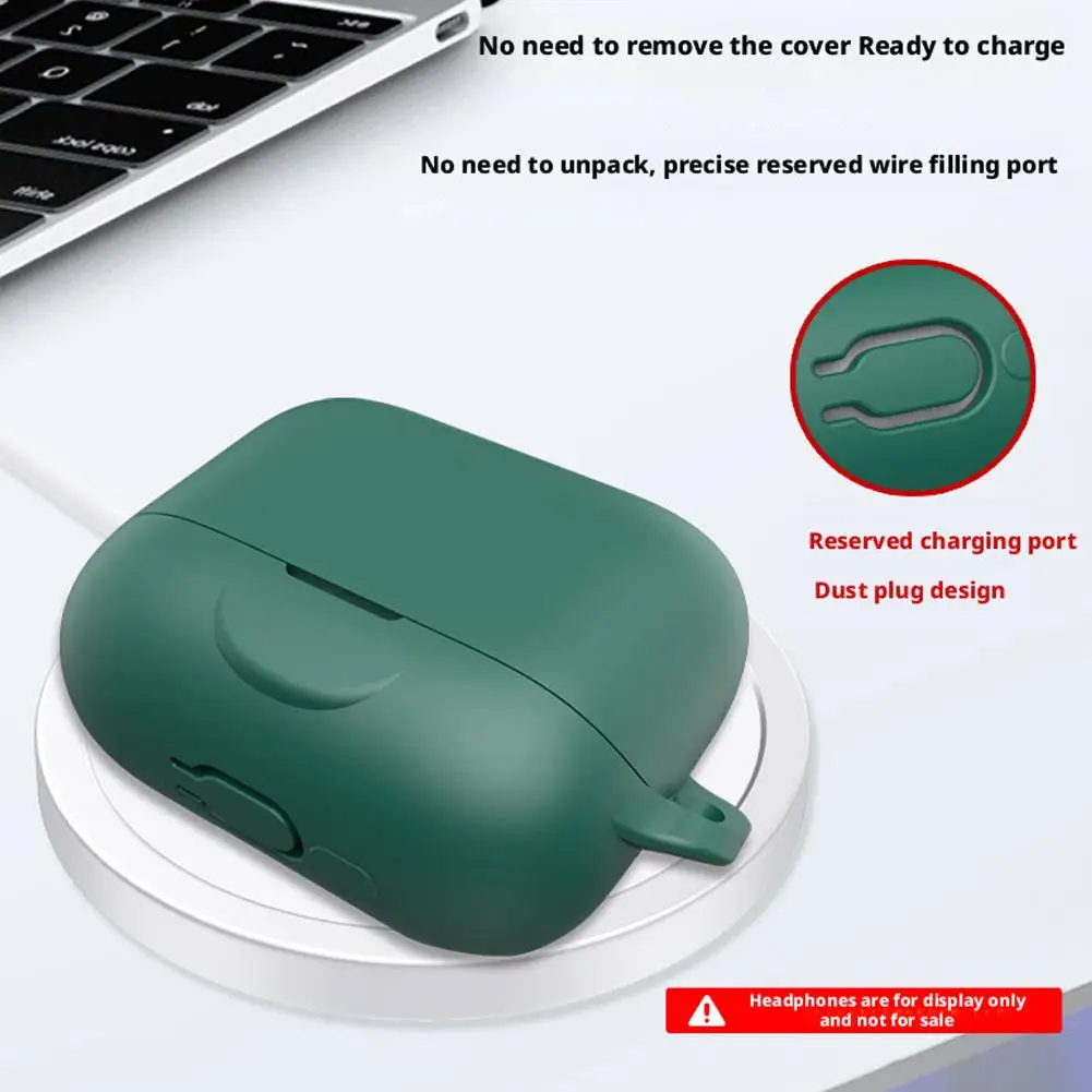 Silicone Case Compatible with EarFun Air Pro 4+, Soft Protective Cover Case Shockproof Anti-Scratch for EarFun Air Pro 4