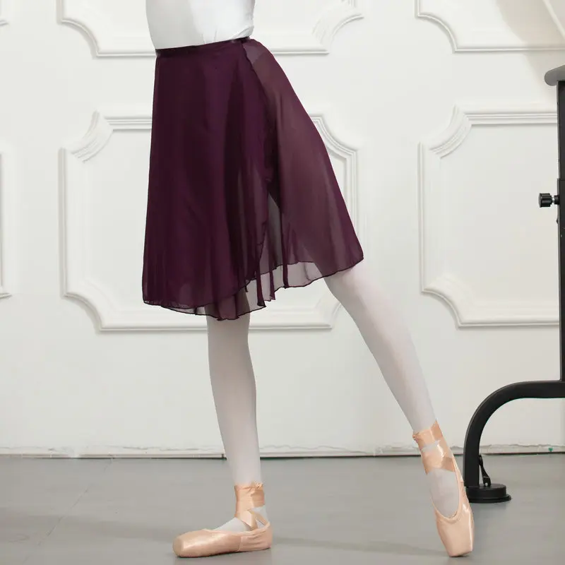 Jupe de ballet longue en mousseline de soie ronde pour femmes adultes, tutu de ballet, jupe de skate, ballerine à lacets, vêtements de danse