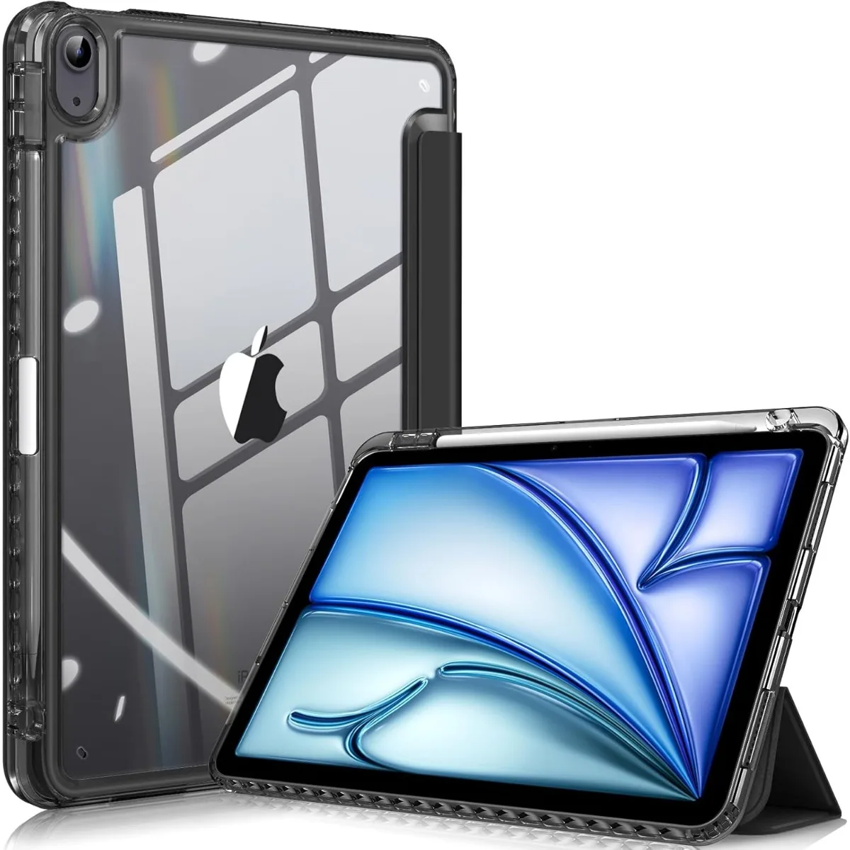 

Case for iPad Air 11-inch M3 (2025) / M2 (2024) iPad Air 5th (2022) /4th Generation (2020) 10.9 Inch Cover with Clear Back Shell