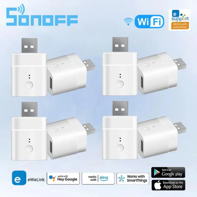 

USB-адаптер SONOFF Micro 5 в с поддержкой Wi-Fi и таймером