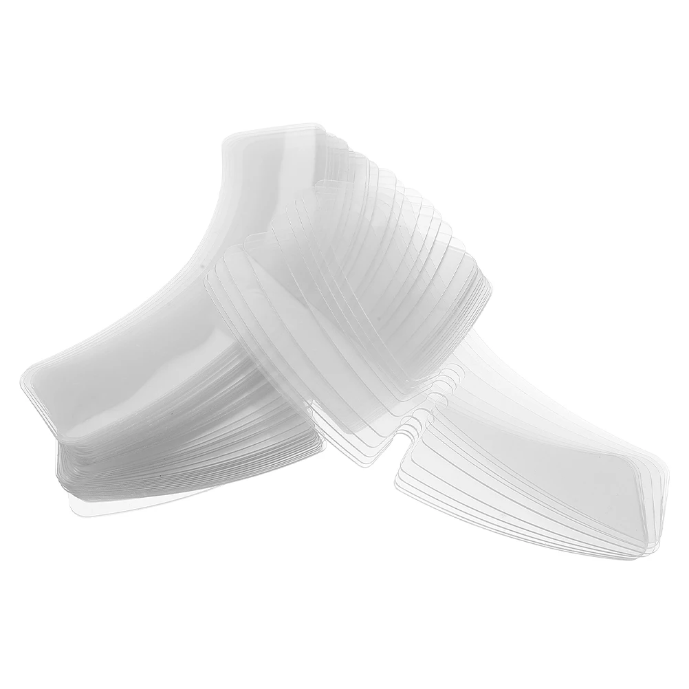 

200pcs Shirt Collar Support Stickers Stiffener Stays Stabilizers for Men Dress Shirts Uniforms Transparent Reusable Wrinkle