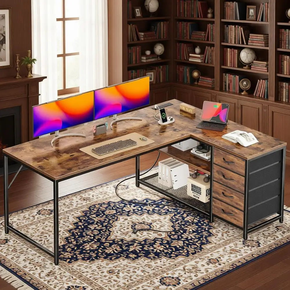 61 L Shaped Desk Wi…