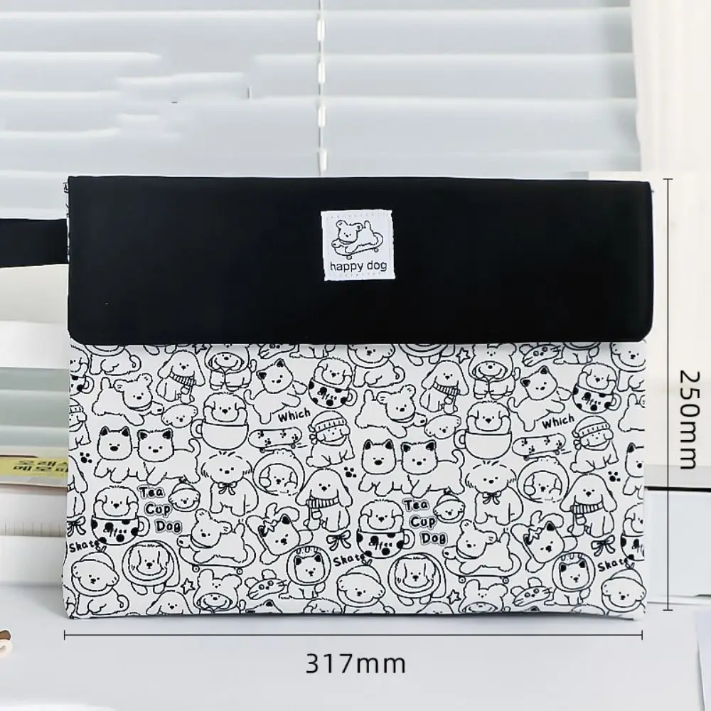 A4 Size Capybara File Folder Cartoon Dog Large Capacity Capybara File Organizer Fabric Washable Capybara Storage Bag