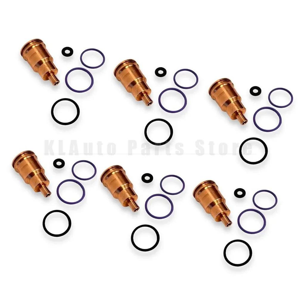 6pcs Injector Sleeve Kit 21274700 21351717 for Renault Trucks for Volvo Bus 9/11/12/13 Copper Injector Repair Kit