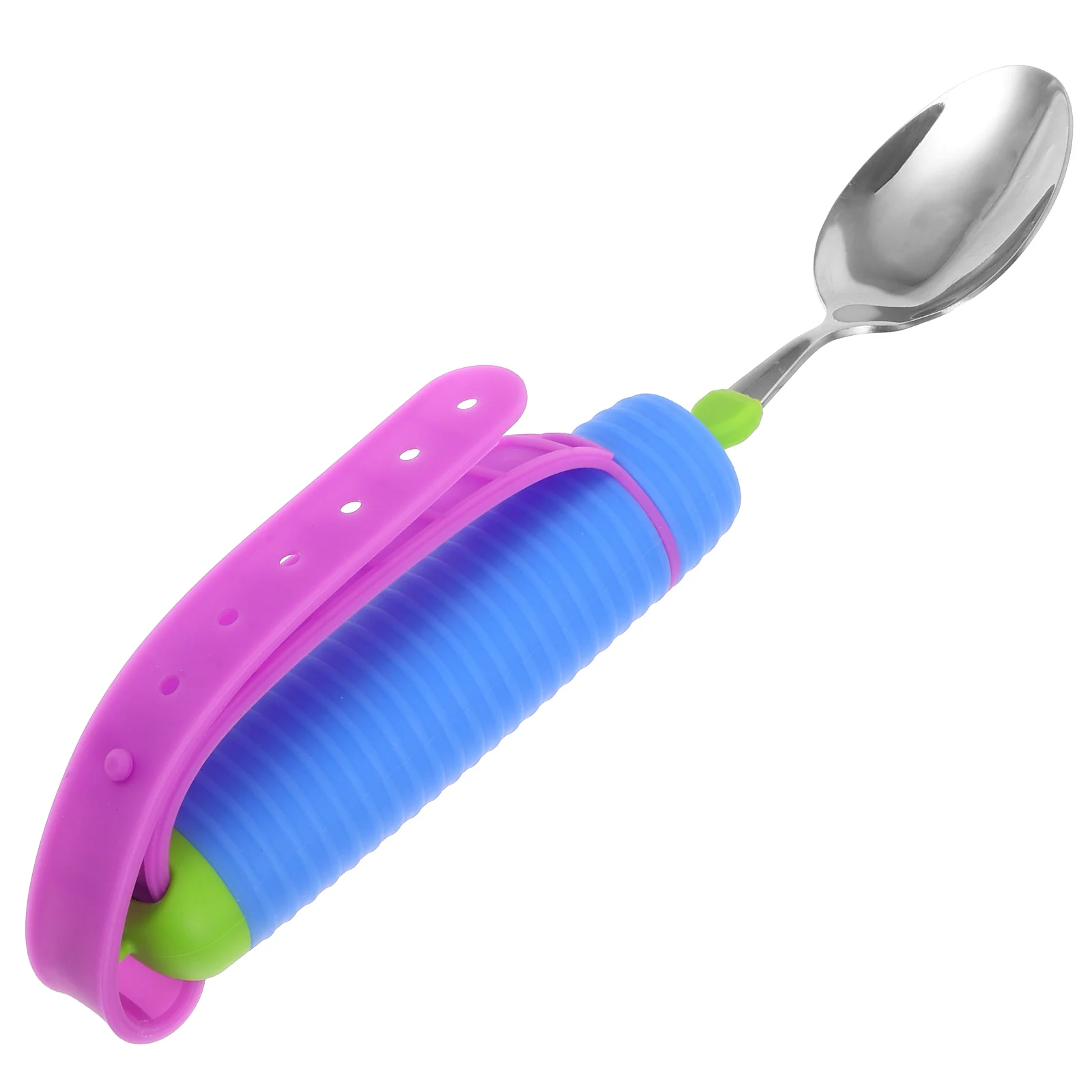 

Adaptive Spoon For Elderly Disabled Non-Slip Portable Spillproof Tableware Lightweight Durable Silverware Aid Universal Cuff