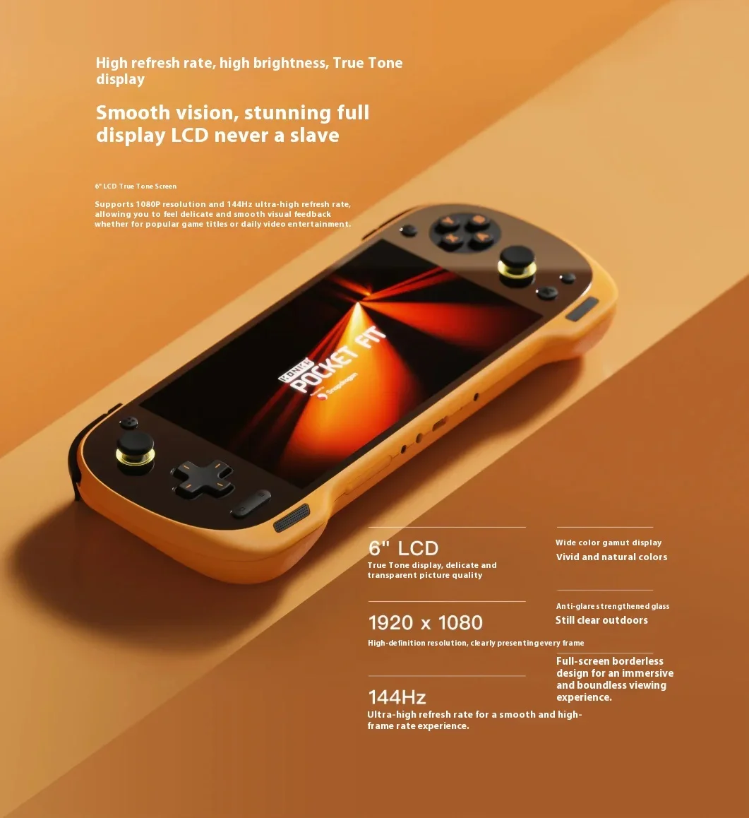 Ayaneo KONKR Pocket FIT Android Game Console 6Inch 1080P 144Hz LCD-scherm 8000mAh Hall-Effect Joystick/Trigger Handheld Consoles