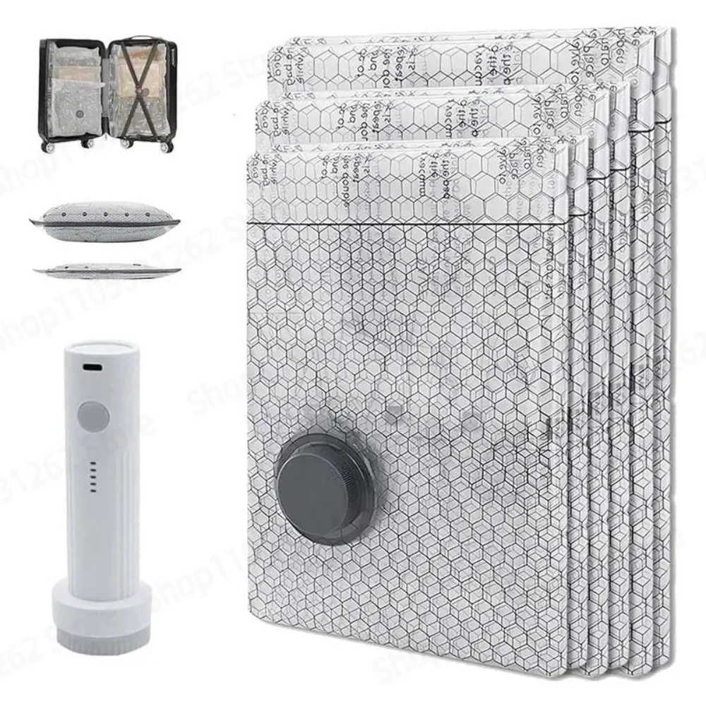 Vacuum compression bag storage bag travel set vacuum quilt clothes special bag with rechargeable air pump