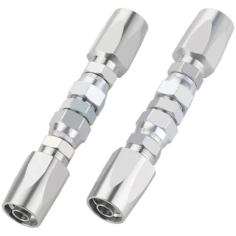 

Комплект для ремонта гидравлического шланга, 2 шт., многоразовый, 2-проводной многоразовый гидравлический ремонтный фитинг-AS97