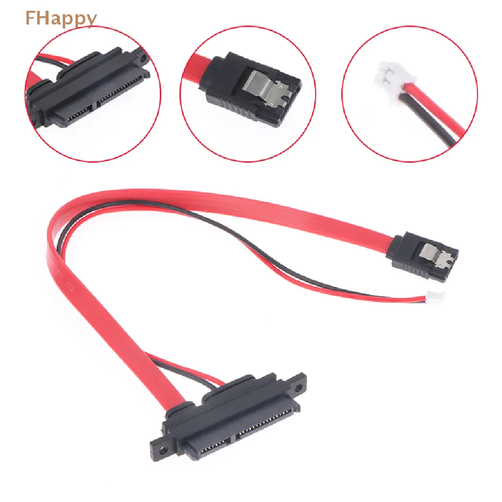 2-in-1 7Pin SATA DATA + 2Pin FDD Floppy Power Combo 7+15 Pin 22P SATA Conjoint CD/DVD HD Cable