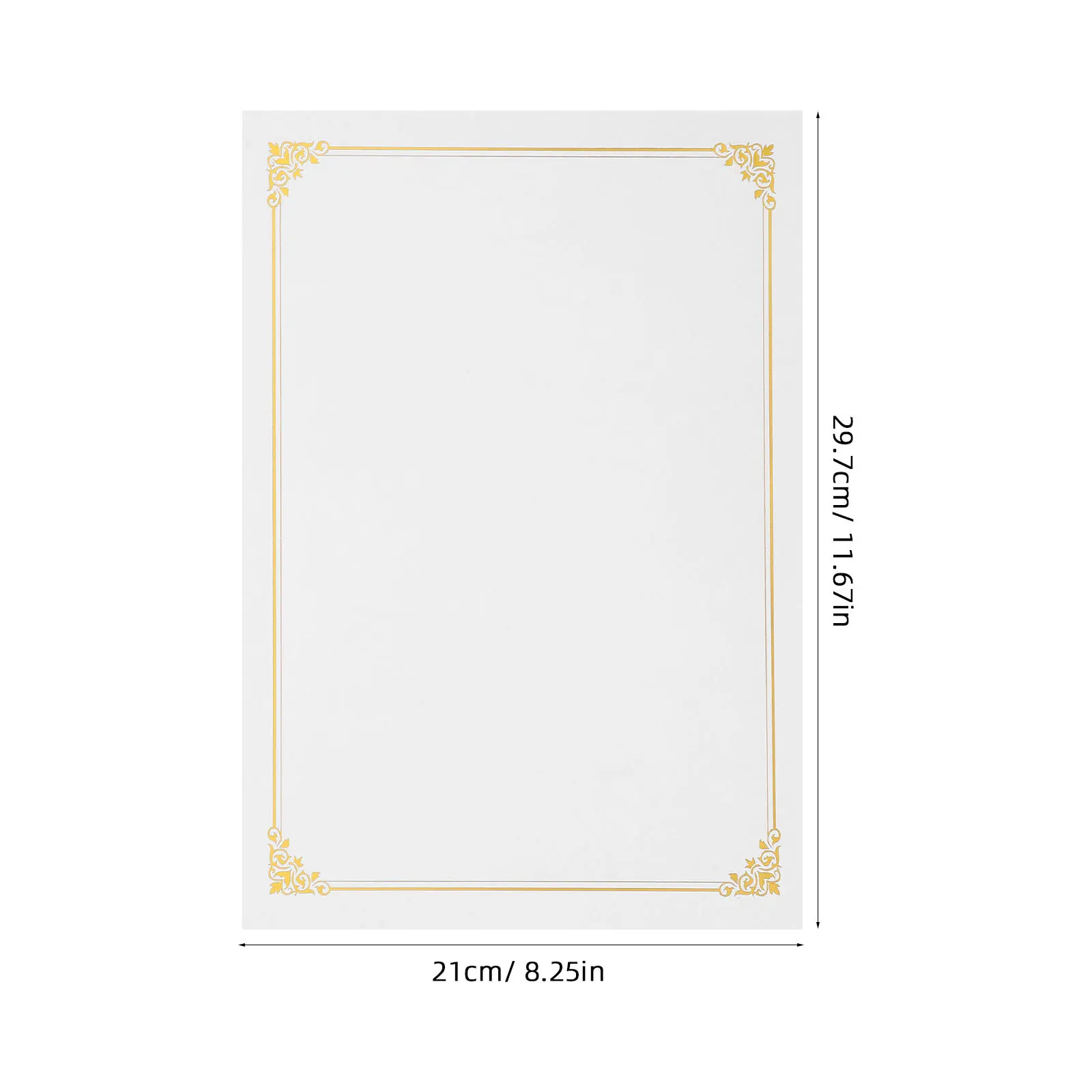 10Pcs A4 Hot Stamped Certificate Paper Blank Certificate Paper for Diploma Printing Academic Awards Graduation
