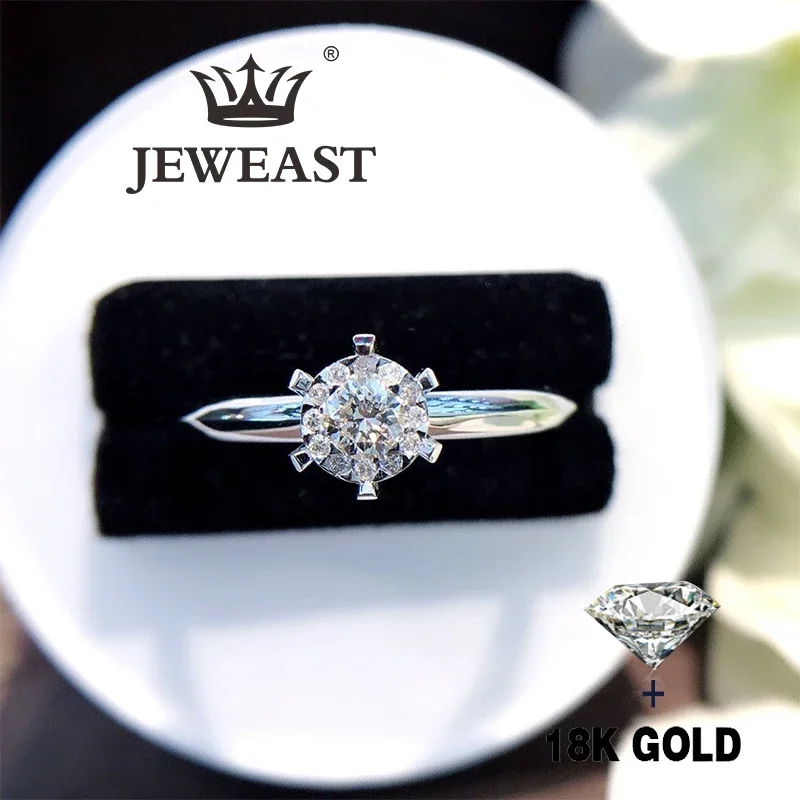 

Natural Diamond 18K Gold Pure Gold Ring Beautiful Gemstone Ring Good Upscale Trendy Classic Party Fine Jewelry Hot Sell New 2025