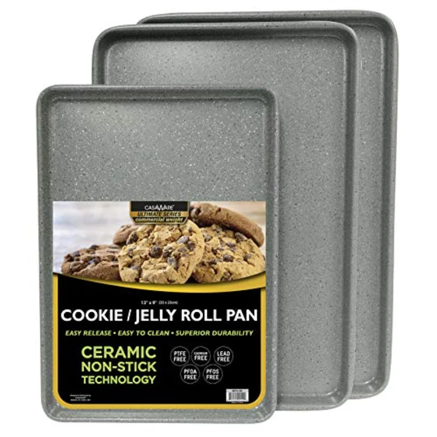 

Набор из 3 профессиональных противней для выпечки: два противня 15 x 10 дюймов, один противень 13 x 9 дюймов