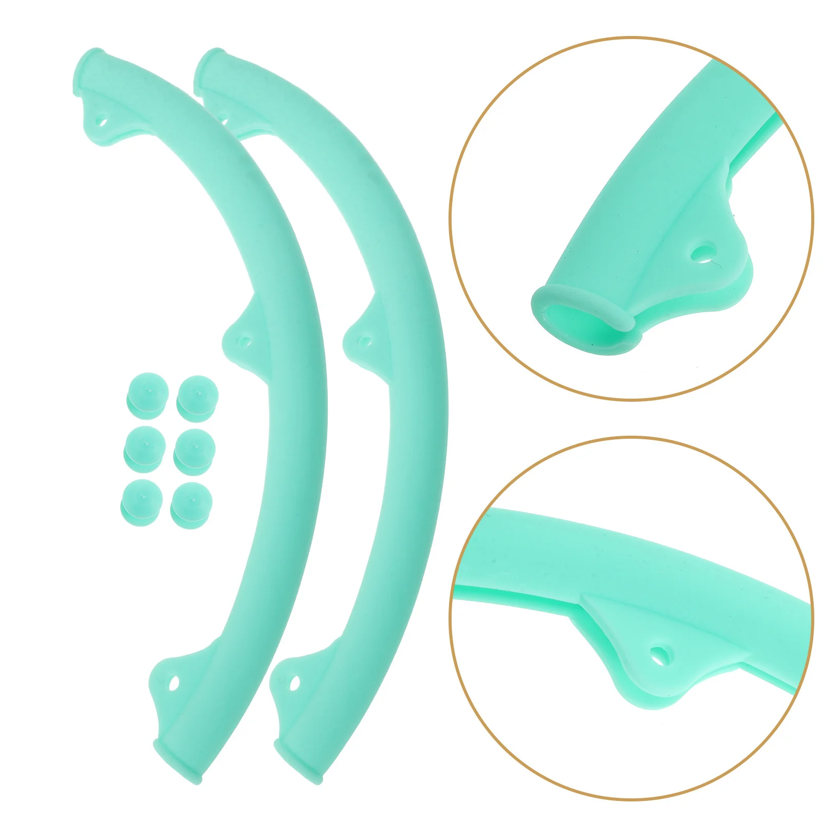 1 زوج مضرب بدمنتون الإطار حامي لينة سيليكون مقاومة للاهتراء الجبهة منحني كم غطاء للحماية إطار العمر تمديد