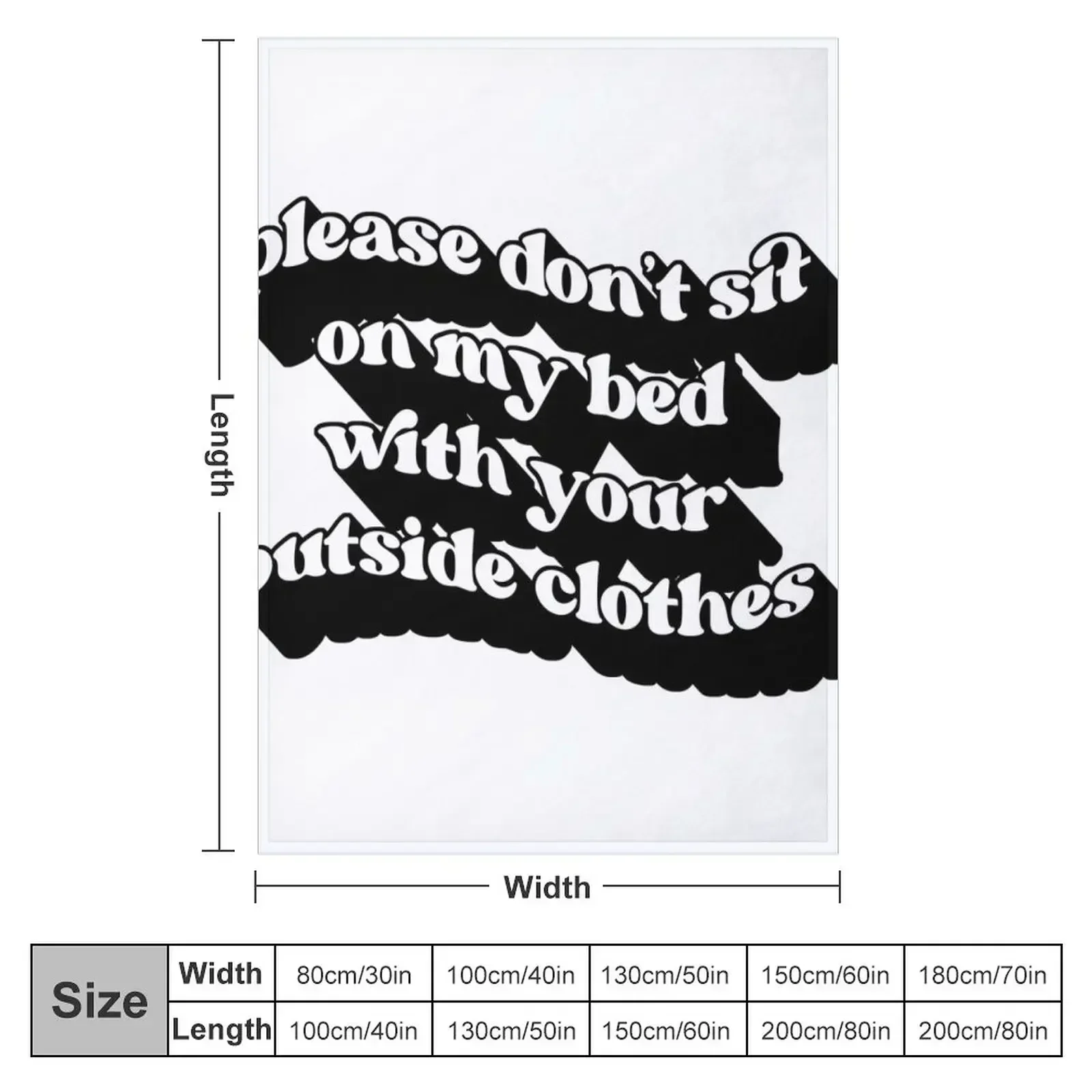 Please Dont Sit On My Bed With Your Outside Clothes Throw Blanket Moving For Sofa Thin Summer Sofa Quilt Beach Picnic Blankets