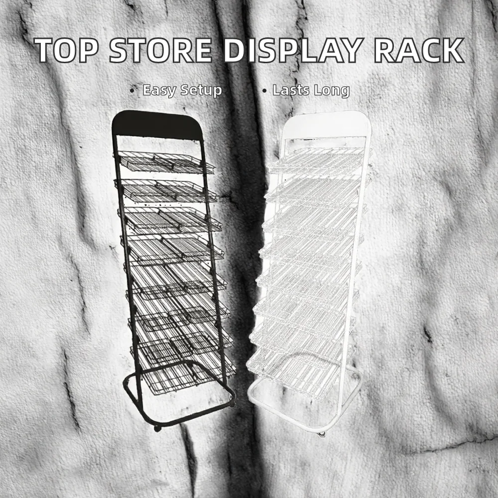 High Quality Commercial Store Display Rack Stand Modern Metal Wire for Cosmetics Essential Oils Perfumes Nail Polish Bottles