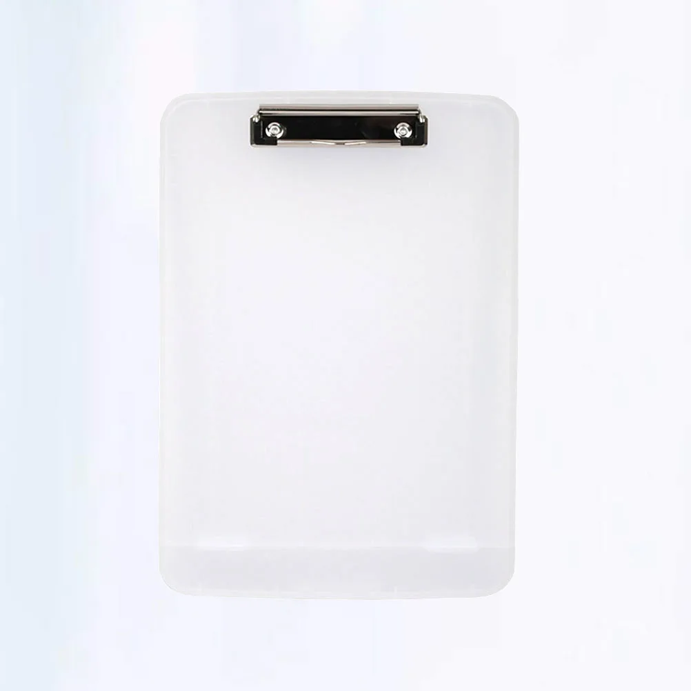 

Plastic A4 Clipboard File Clip Hardboard Paper Holder Memo Folders Board Pencil A4 Paper Container Box for Home School Office (T