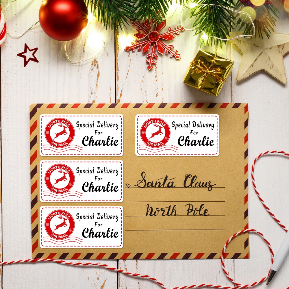 Customized Christmas personalized stamp stickers, sealed decorative stickers for gifts and letters
