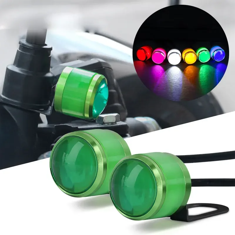 1Pcs Motorcycle Led Hawkeye Lights LED Grille Signal Lights 23mm Led Eagle Eye Lamp Daytime Running Light for Car