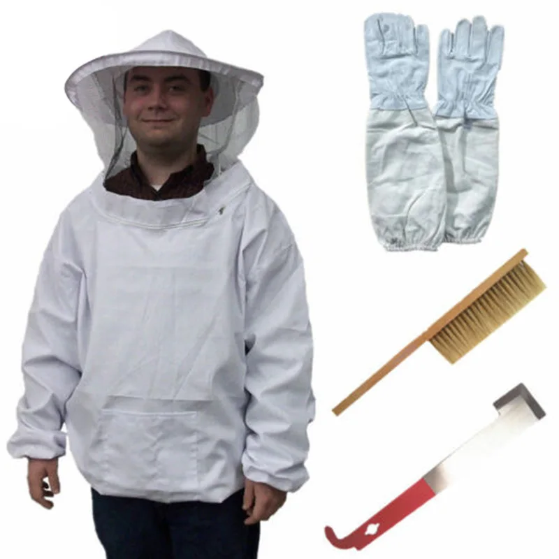 

Bee-proof Clothing Set Hooded Top Gloves Set Bee Clothing
