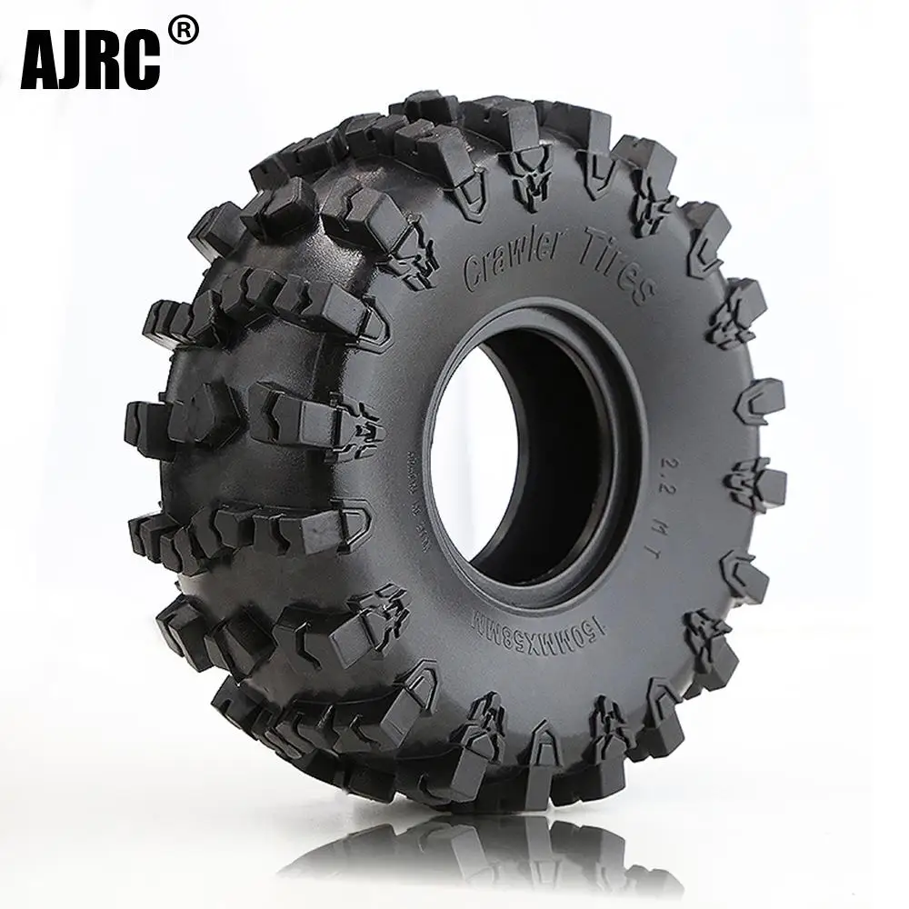 

2-4pcs 150mm*58mm Rubber Tyre 2.2 Wheel Tires For 1/10 Rc Crawler Wraith Trax Rr10 Scx10 Wrangler Yeti 90026 90020 90031 90056