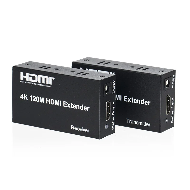 4K 60M 100M 120M HDMI Extender To RJ45 Cat5e Cat6 Cable Audio Video Converter HDMI Ethernet Transmitter Receiver for PS4 PC TV