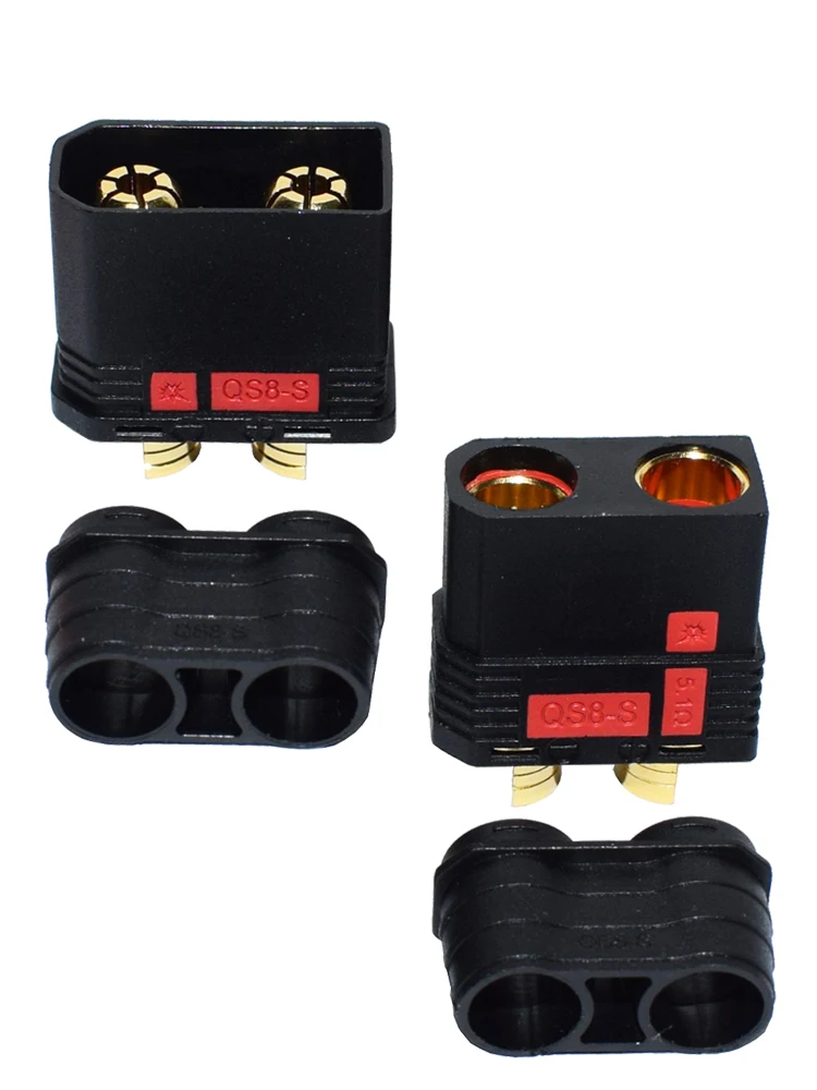 QS8 QS8 Connector Anti-Spark Gold Connector Large Power Plug for RC Plant protection drone Car Model QS8-S Heavy Duty Battery