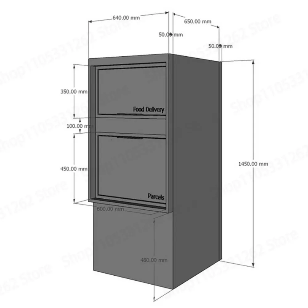 Home Parcel Delivery Box Mailbox Drop Box Lockable Waterproof for Outdoor