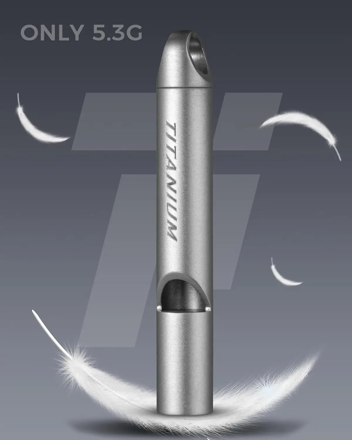 TIMULTI チタン緊急ホイッスル、コーチ、犬の訓練、ハイキング用のサバイバル安全ホイッスル