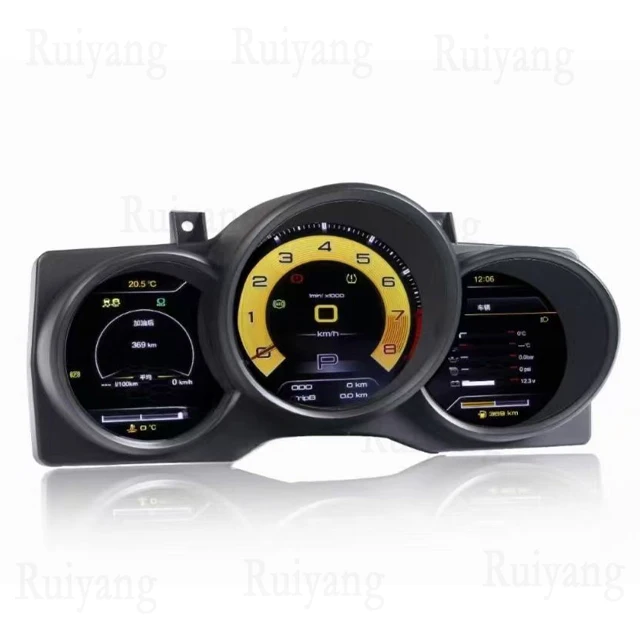 Adequado para porsche macan 2014-2023, painel de instrumentos de velocidade de cabine de pilotagem virtual de cluster digital lcd de 12.3 polegadas