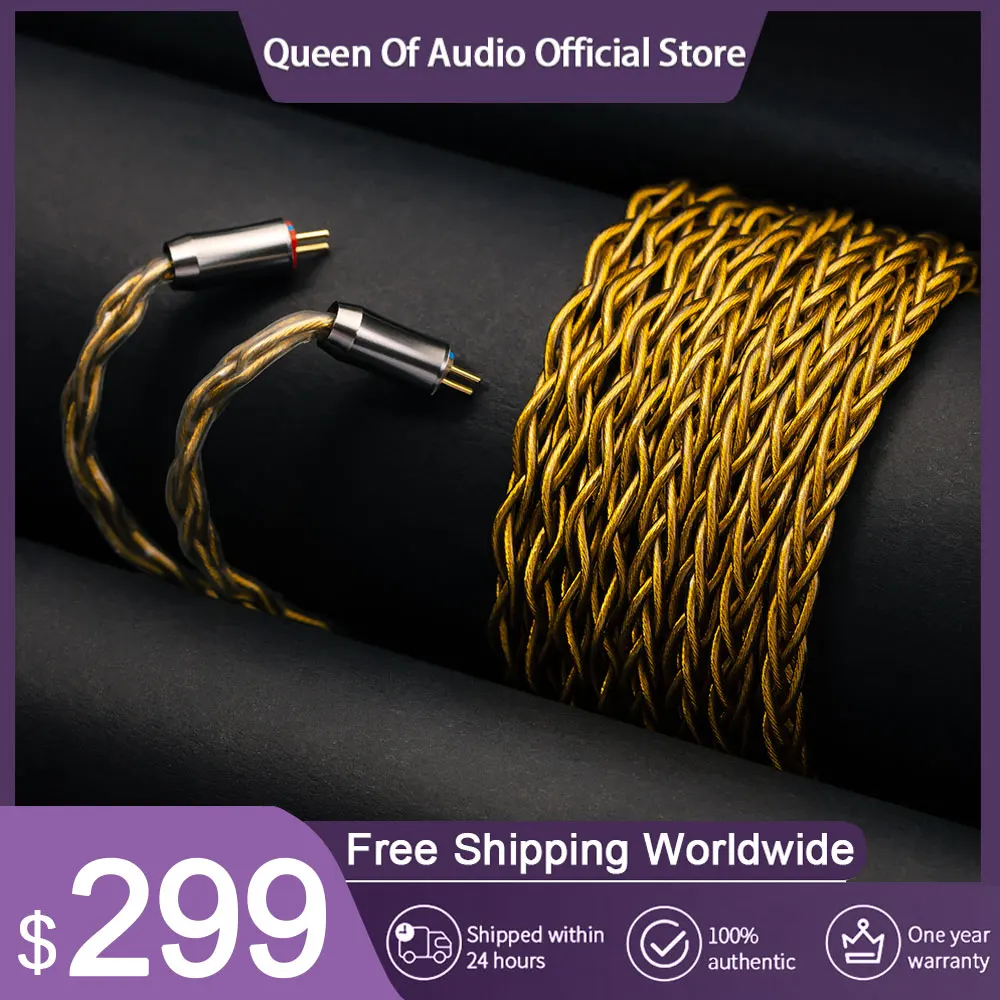 

New Kinera Gleipnir Earphone Modular Upgraded Cable 6N OCC Gold Plated Wire 0.78mm/MMCX Connector 2.5+3.5+4.4mm Headset Plug