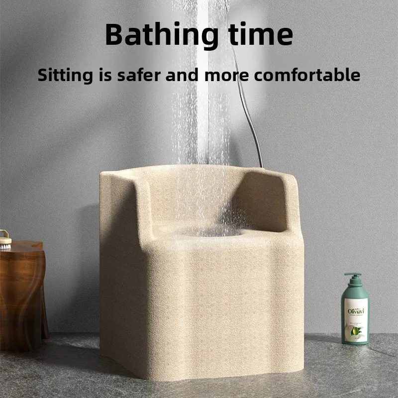 Squatting to Sitting Toilet Chair EPP Bathroom Shower Small Sofa Portable Mobile Toilet Seat