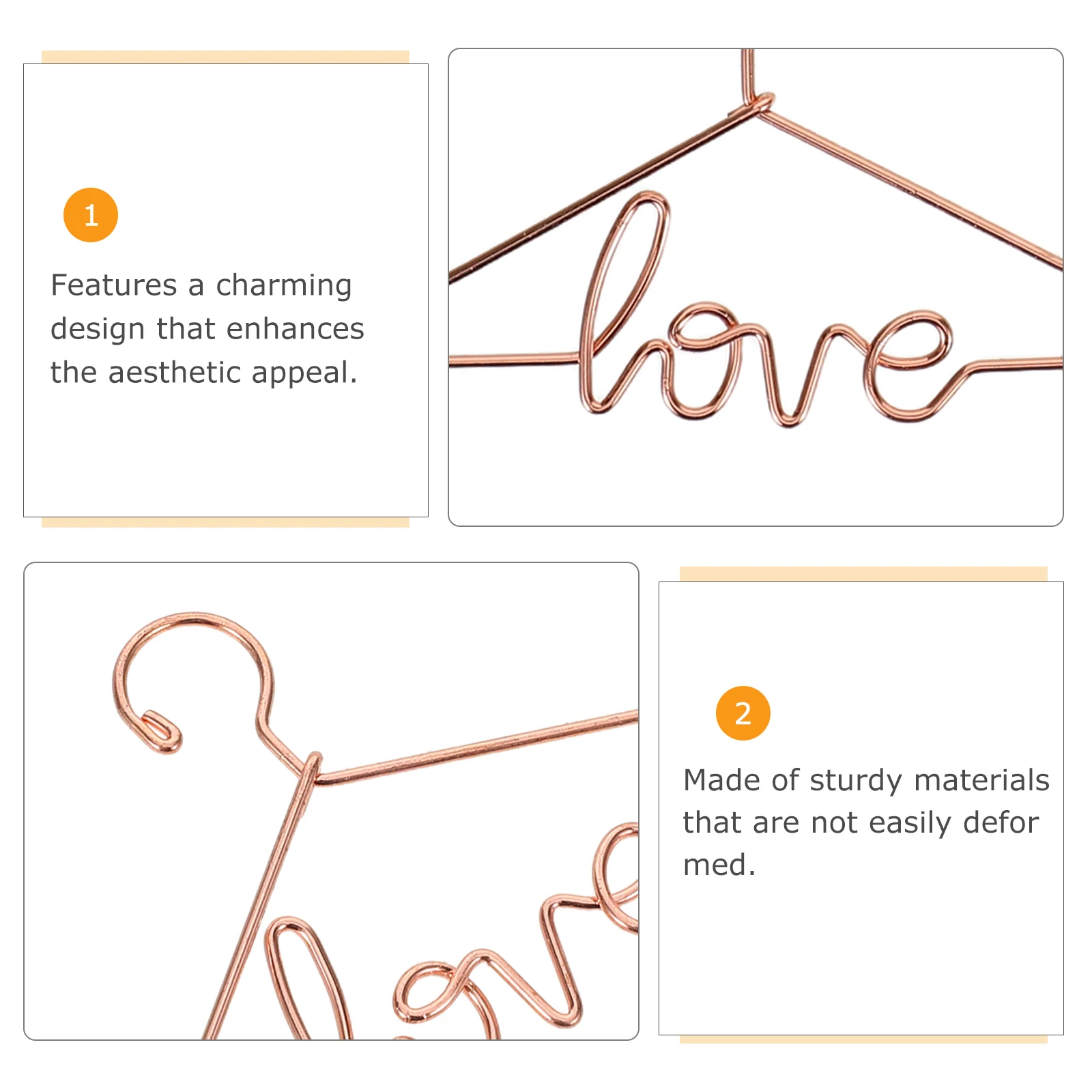 15 Piezas de Mini Perchas con Diseño de Carta de Amor para Organizar Accesorios de Casa de Muñecas, Perchas de Ropa en Miniatura, Decoración de Habitación Infantil