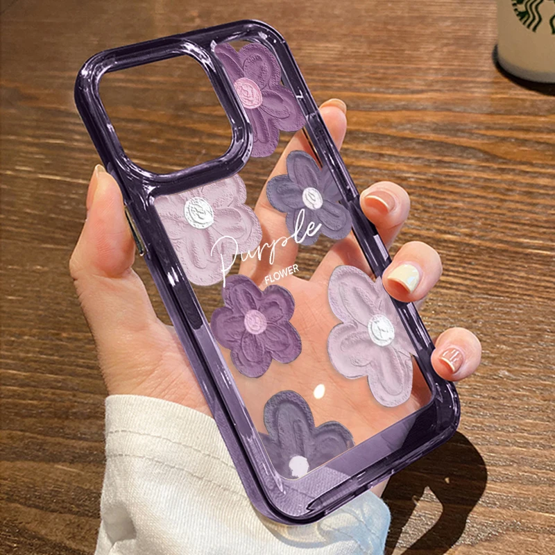 Oil Painting Flower Phone Case For iPhone 14 Pro Max Case iPhone 13 11 12 15 Pro Max 7 8 Plus XR XS Max X SE Shockproof Cover   