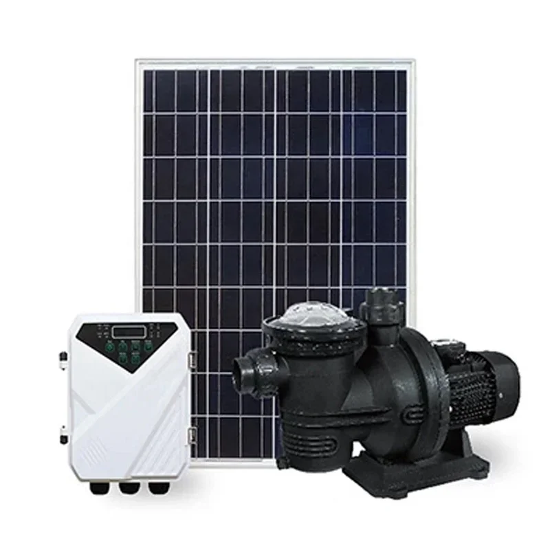 Solar swimming pool filter pump Above ground swimming pool self-priming pump with filter basket Solar garden pump