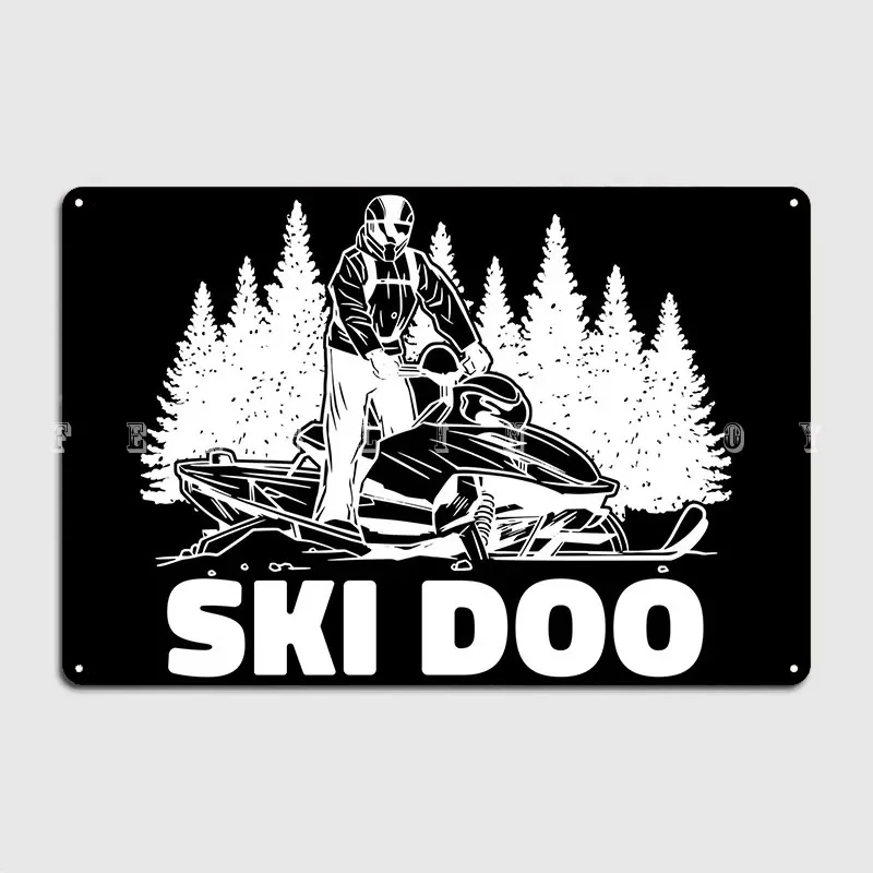 Snowmobile Snow Machine Metal Sign Pub Personalized Club Bar Painting Décor Tin Sign Posters