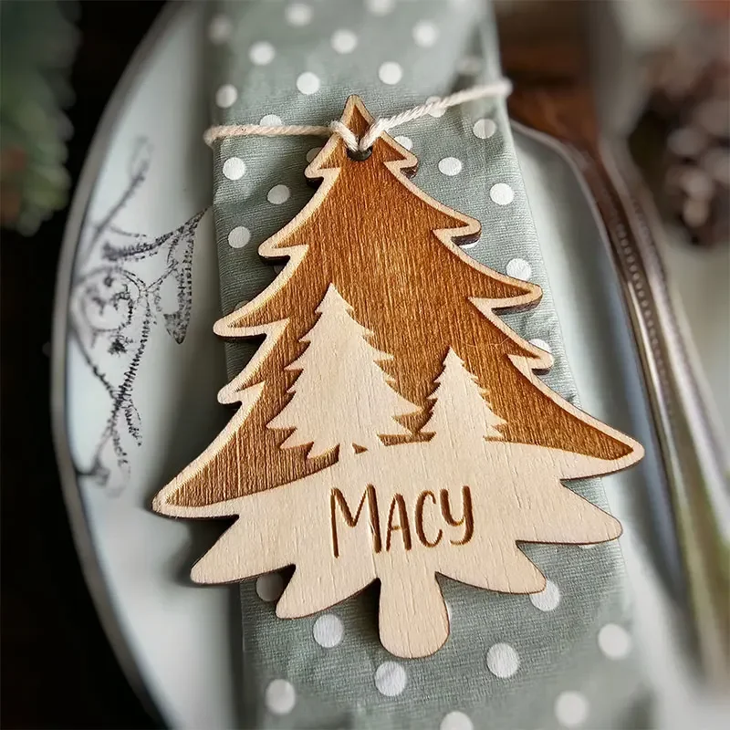 

Rustic Christmas Table Setting Winter Baby Shower Wedding - Custom Christmas Tree Table Decorations - Perfect Christmas Dinner