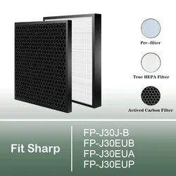 HEPA filter FZ-F30HFE Carbon filter FZ-F30DFE for Air Purifier Sharp FP-J30J FP-J30J-B FPJ30J FP-J30EUB FP-J30EUA FP-J30EUP