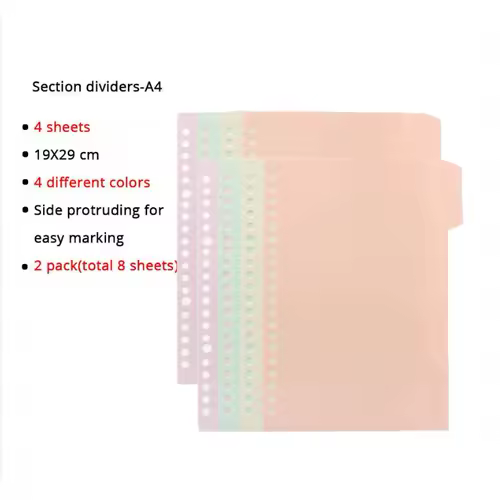 A4/B5/A5 Loose Leaf Refill Binder Notebook Blank/Line/Grid/Cornell Replacable Metal Ring Office&School Supplies Stationery - Image 24