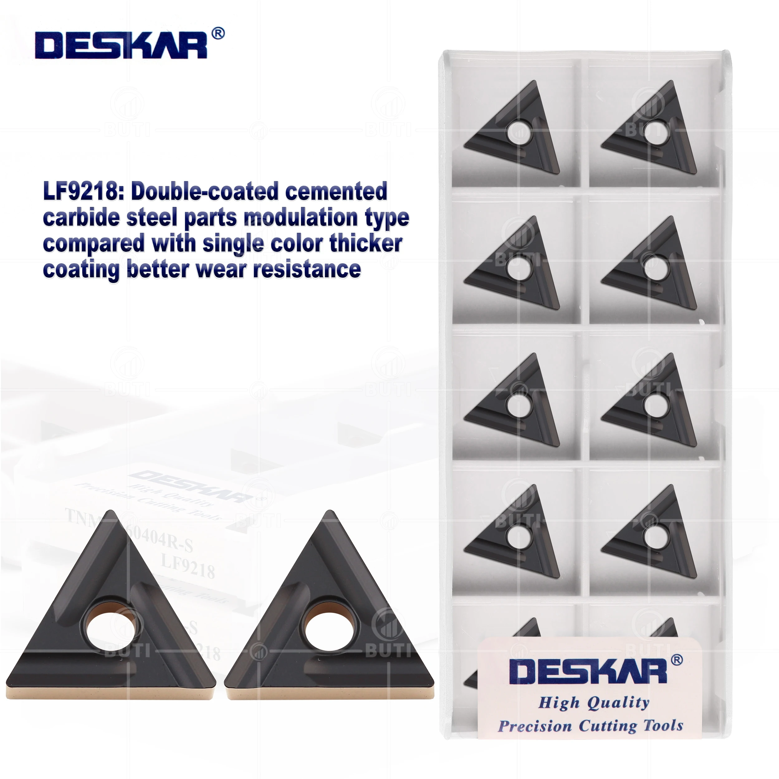 

DESKAR 100% оригинальный TNMG160404 TNMG160408 R/L-S LF9218 токарный станок с ЧПУ, карбидные режущие пластины, внешний токарный инструмент для стали