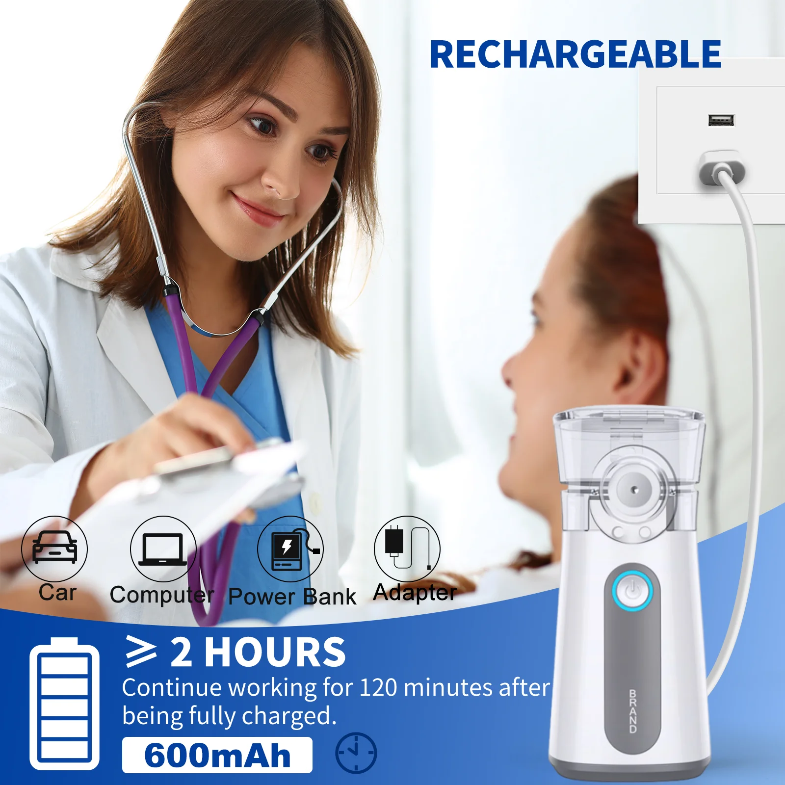 nebulizer ингалятор adultos nebulizado portatil   небулайзер inalador nebulizador portatil medico inalador, Steam Device