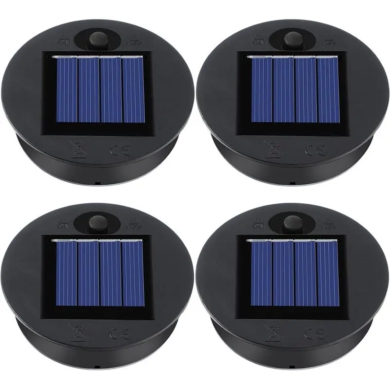 A33Z-4 Pcs Solar Light Replacement Top, 2.95 Inch In Diameter, Circle Hanging Lantern Solar Light Parts,For Hanging Lanterns