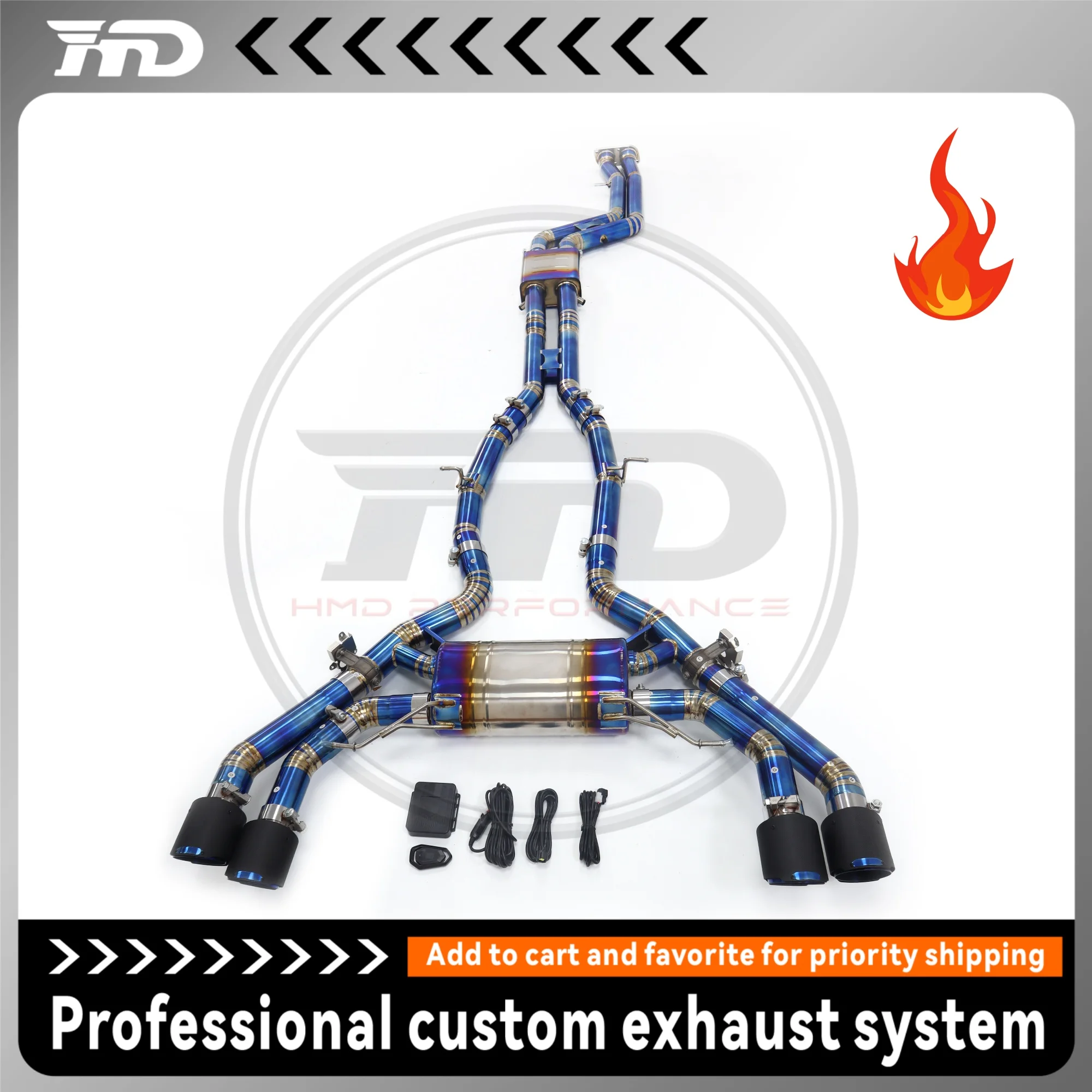 

HMD Titanium Alloy Exhaust System Catback For BMW X3M X4M F97 F98 Auto Modification Electronic Valve