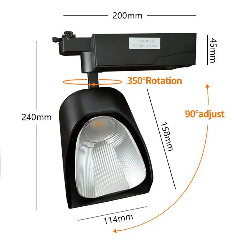 الأضواء LED أضواء المسارات متجر الملابس سيراميك الأثاث متجر يتعرض الديكور الإضاءة التجارية Cob مخزن 20 واط 30 واط