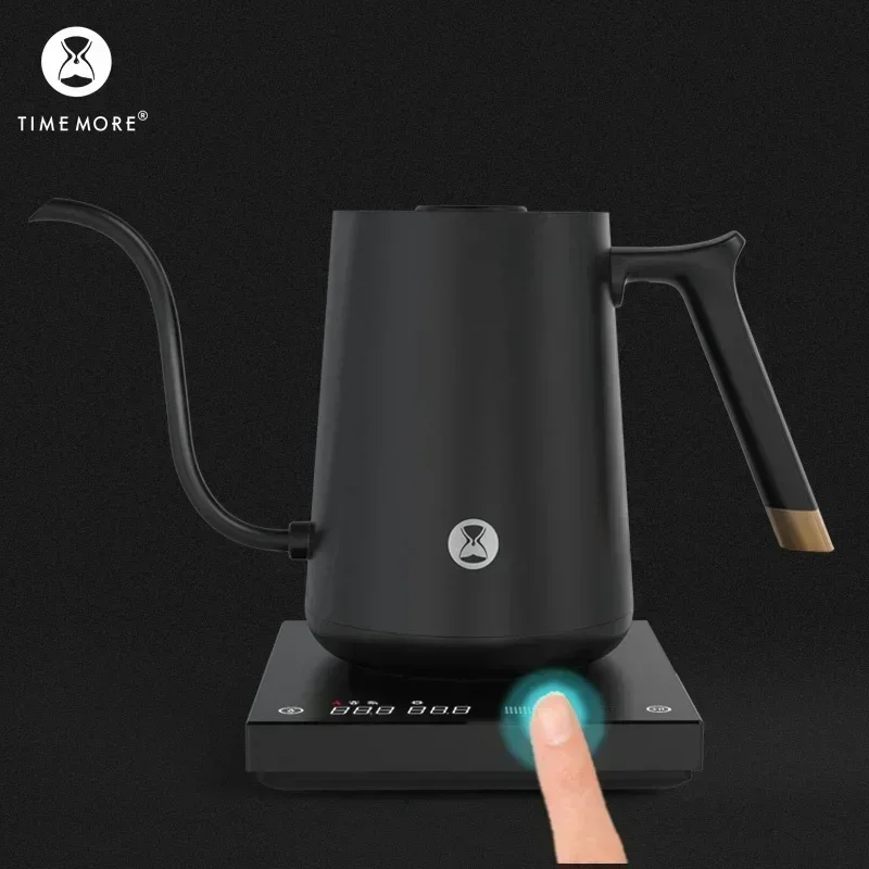 Timemore Fish Smart Electric Pour Over Kettle 600ml 220v  Fine Mouth Temperature Control Customize Hand Brew Coffee Pot Gift