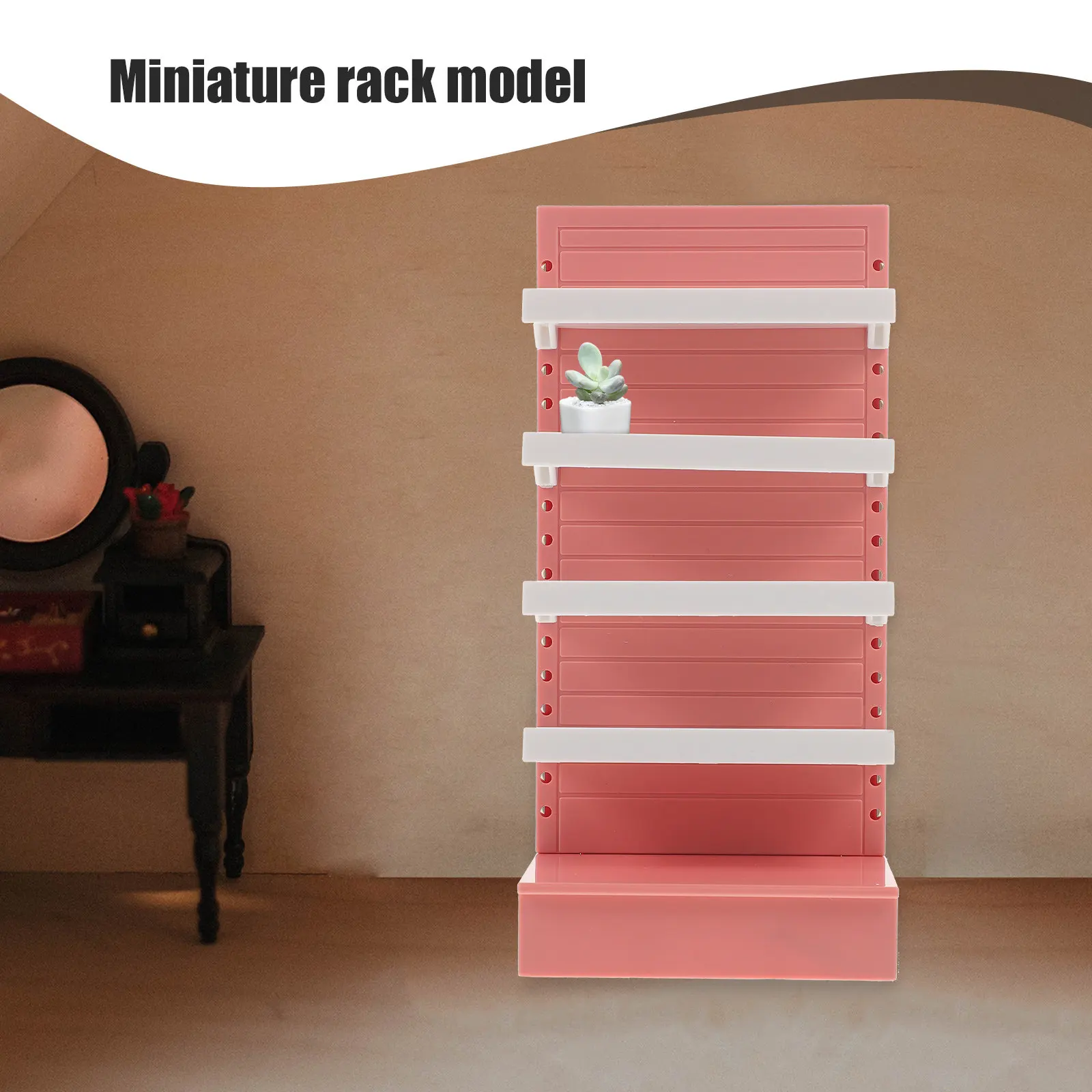 

Miniature Shelf Storage Rack for Mini House Small Size Lightweight Display for Mini Flowers Plants Miniature Rack Model