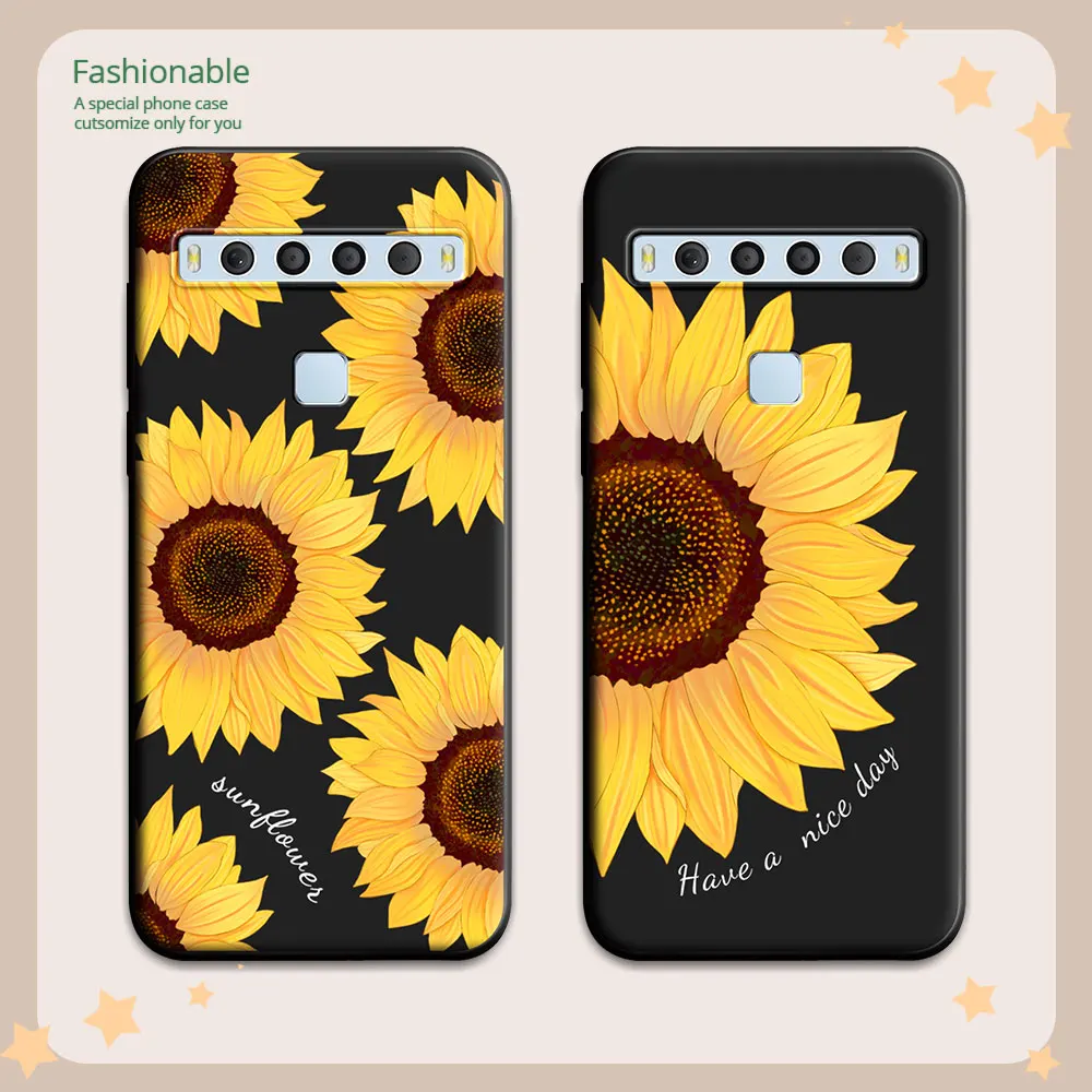 For TCL 10L 10 SE 10 Lite Case Soft Silicone Phone Cases For TCL Bremen 5G Sunflowers Panda Cover Fundas TCL10L TCL10SE Coque